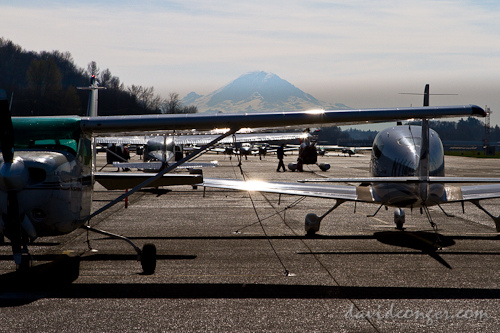 Flying From Boeing Field to Tacoma Narrows
